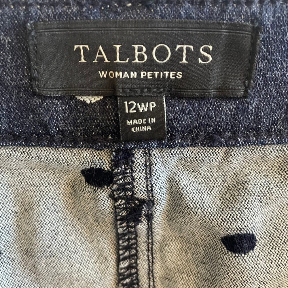 Talbots Polka Dot Denim Jean Skirt, Size 12WP - Picture 5 of 10
